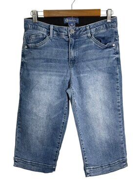 Democracy Shorts Women's 8P Petite Jorts Denim Bermuda Blue‎